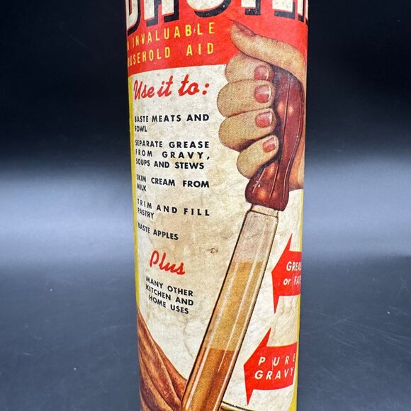 Vintage Turkey Baster 1940s Artbeck Pyrex Glass Thanksgiving Decor Retro Kitchen - Picture 10 of 15